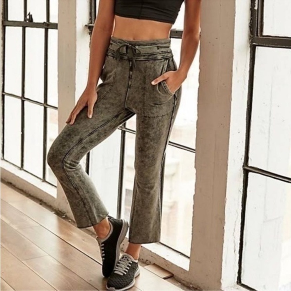 Free People High Rise Cropped Sweatpants Gray Size XS